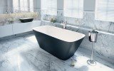 Arabella Black White Freestanding Solid Surface Bathtub by Aquatica web (3)